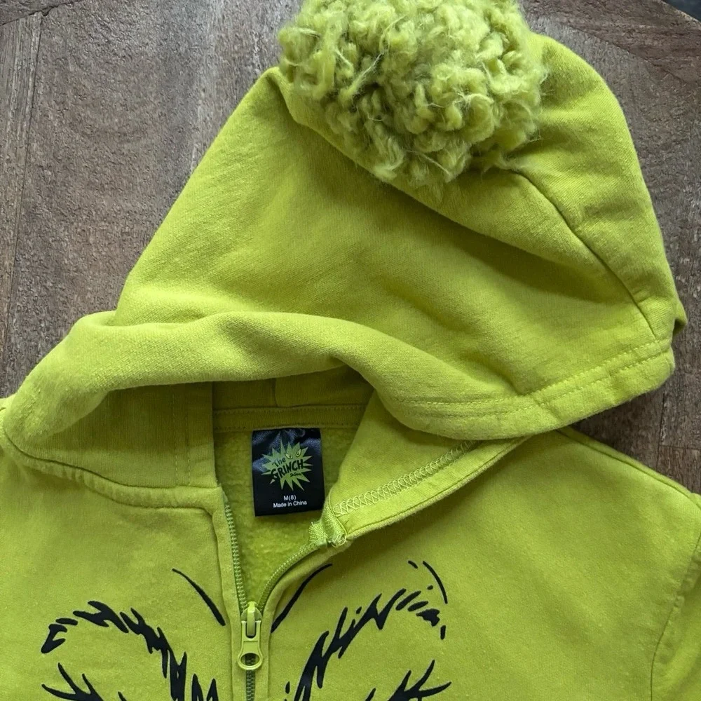 Children's The Grinch zip-up hoodie Medium (8)